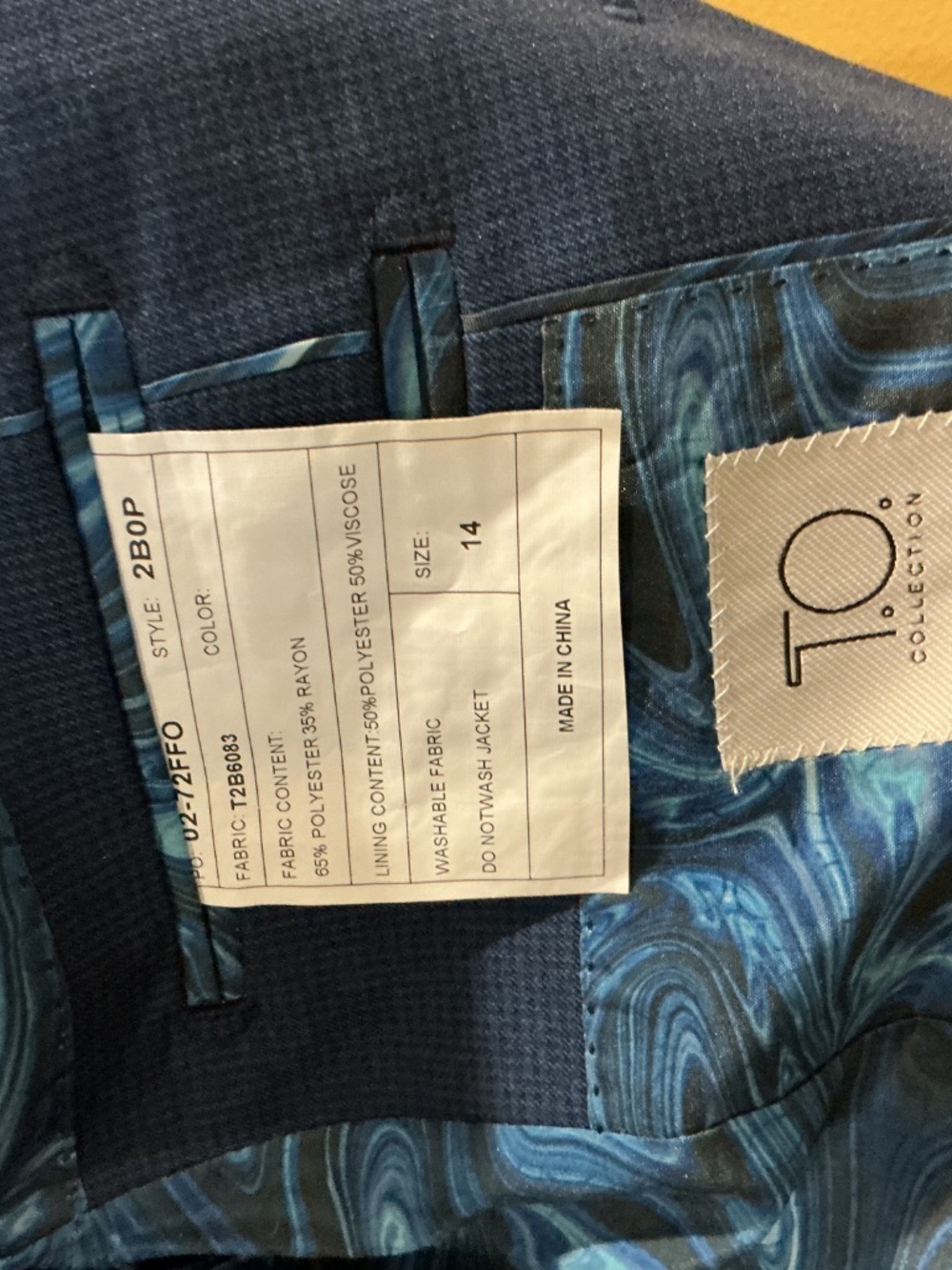 T.o. Boys 2pc Suit Blue Size 14 - Picture 7 of 11